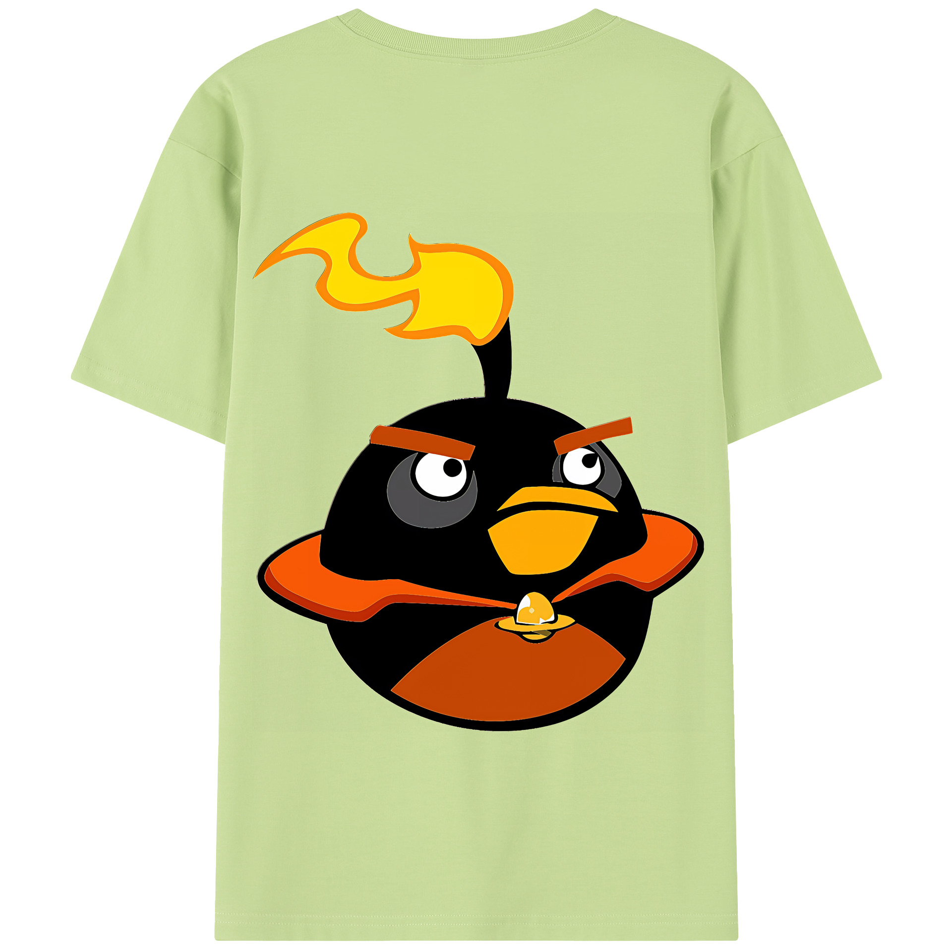 （画像用） Angry Birds アングリーバード 綿100％半袖Tシャツ（背面プリント）